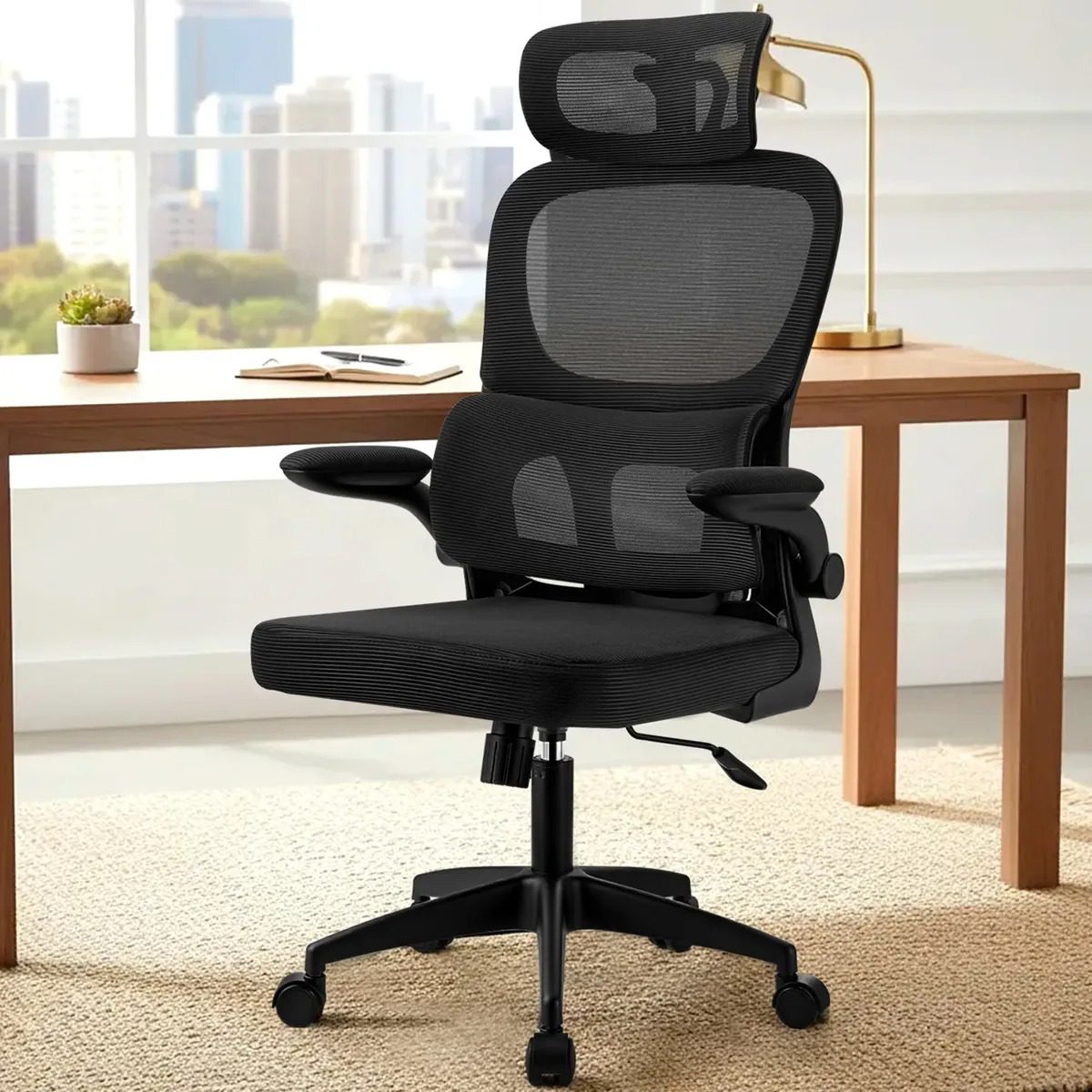 Cadeira Ergonômica de Escritório Giratória Executiva Tela Mesh